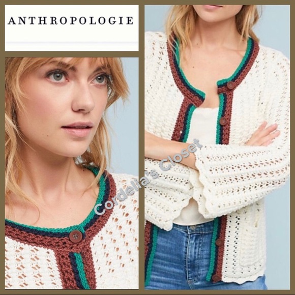 Anthropologie Sweaters - NEW [ ANTHROPOLOGIE Postmark ] Knit Cardigan Small